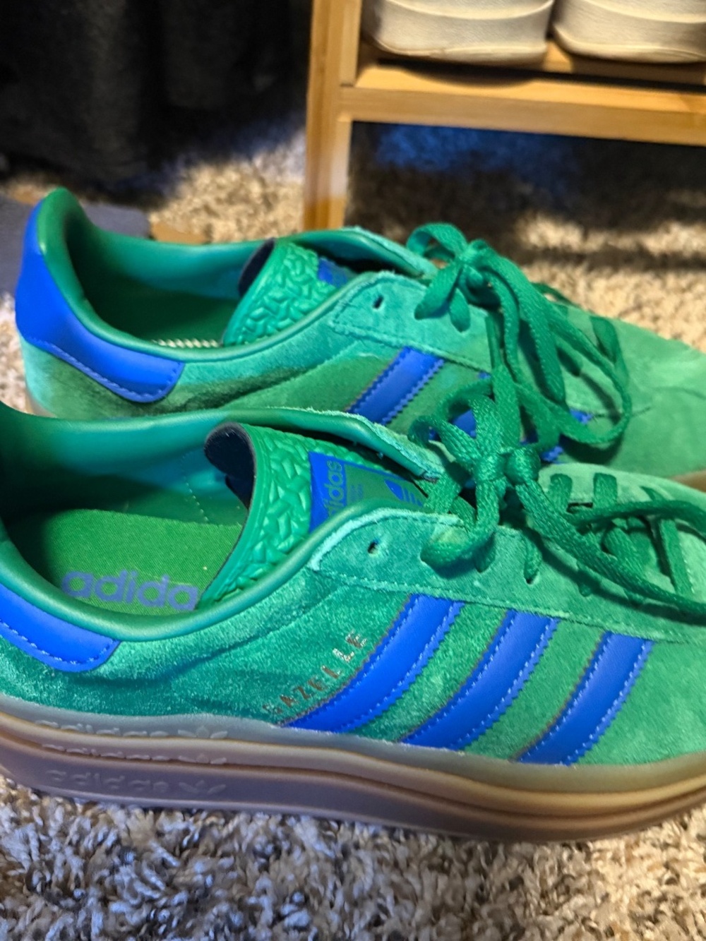 ADIDAS GAZELLE BOLD GREEN BLUE GUM - Picture 7 of 7